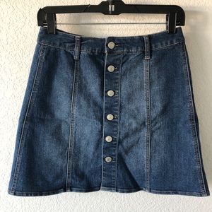 Denim mini skirt